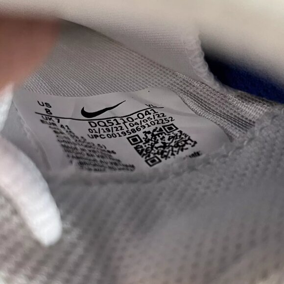 Nike Vapor Edge Speed 360 Size 8 Football Cleats White Royal Blue Black Grey - Picture 7 of 7